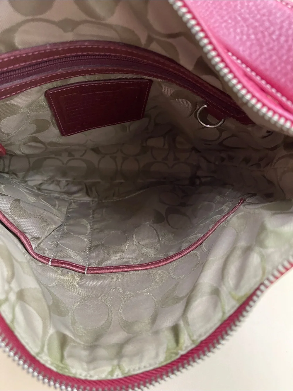 Coach Cherry Red Pebbled Leather Shoulder Bag